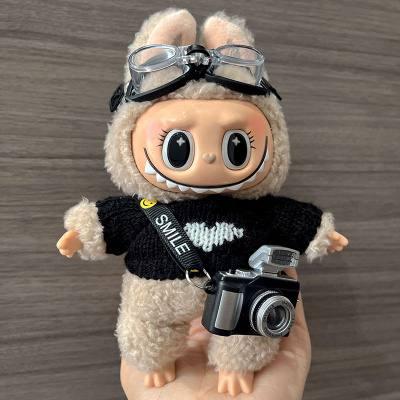 Игрушка-брелок labubu с одеждой, фотоаппаратом, очками, микс цветов (240)