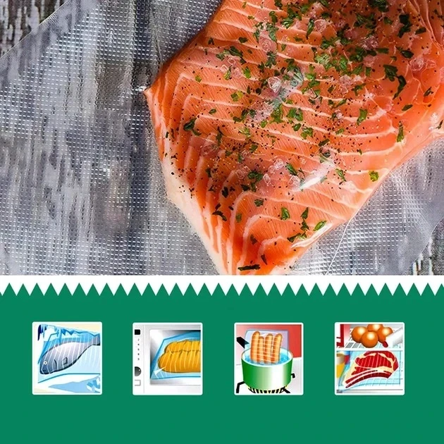 Пакеты для вакууматора гофрированные для вакуумной упаковки рифленые в рулоне 3м 30 см (100)