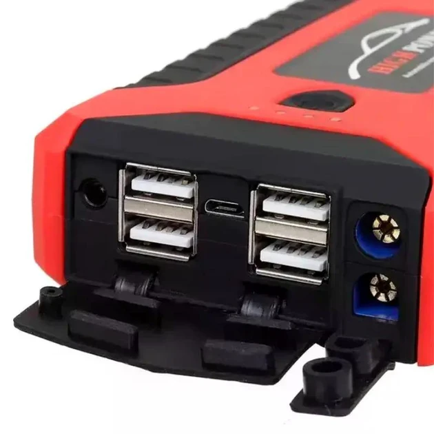 Пускозарядний пристрій для машини Car jump starter 25000 mAh 4xUSB ліхтарик/компресор у кейсі (10)