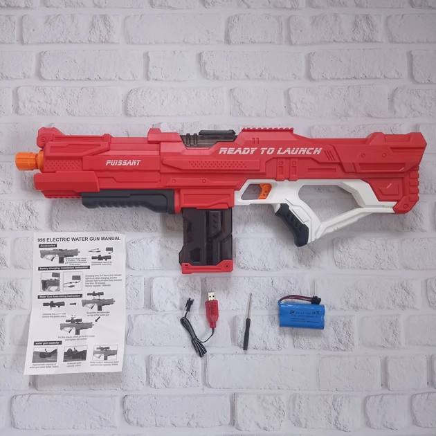 Водяний пістолет дитячий Combat Water Gun Бластер акумуляторний водний автомат з автоматичним набором води (20)