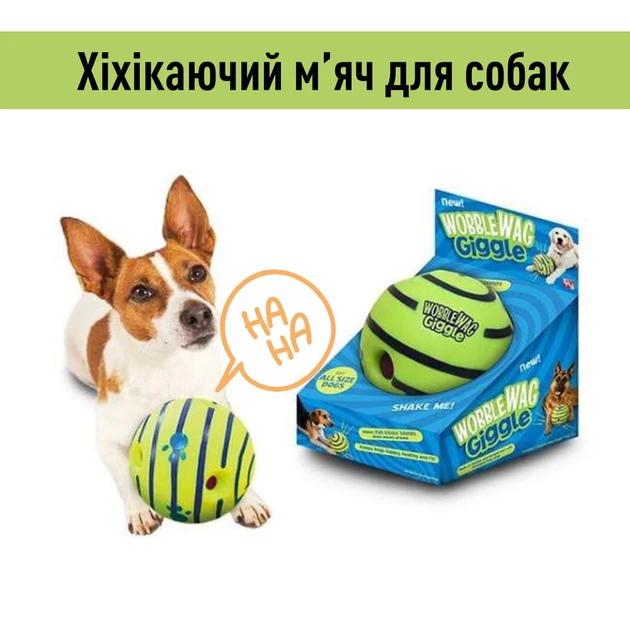 М'яч хихикуючий для тварин Wobble Wag Giggle PlayDog 11 см (48)