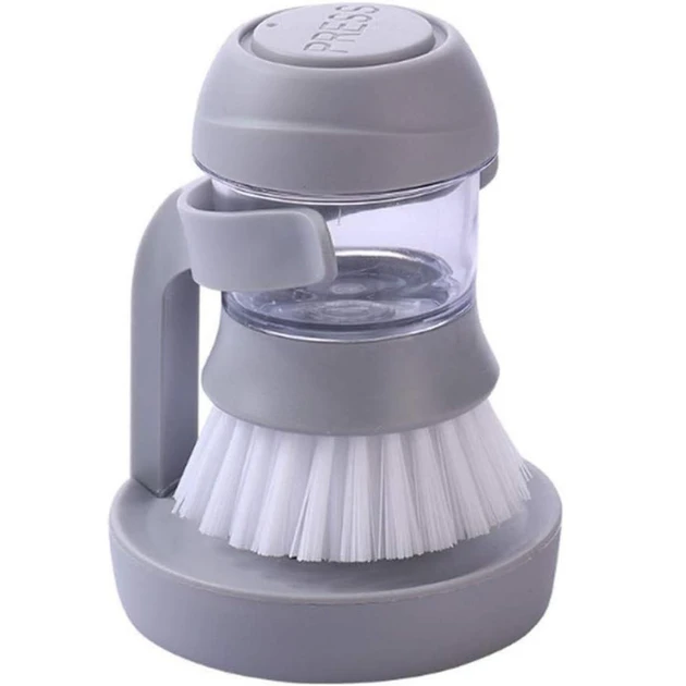 Щетка для мытья посуды с дозатором для моющего средства и подставкой Cleaning pot brush (100)