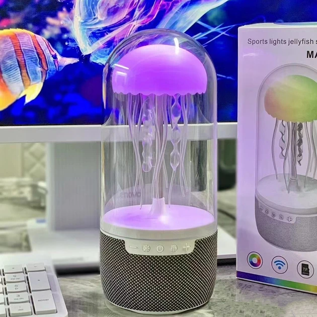 Портативная Bluetooth-колонка с подсветкой медуза (20)