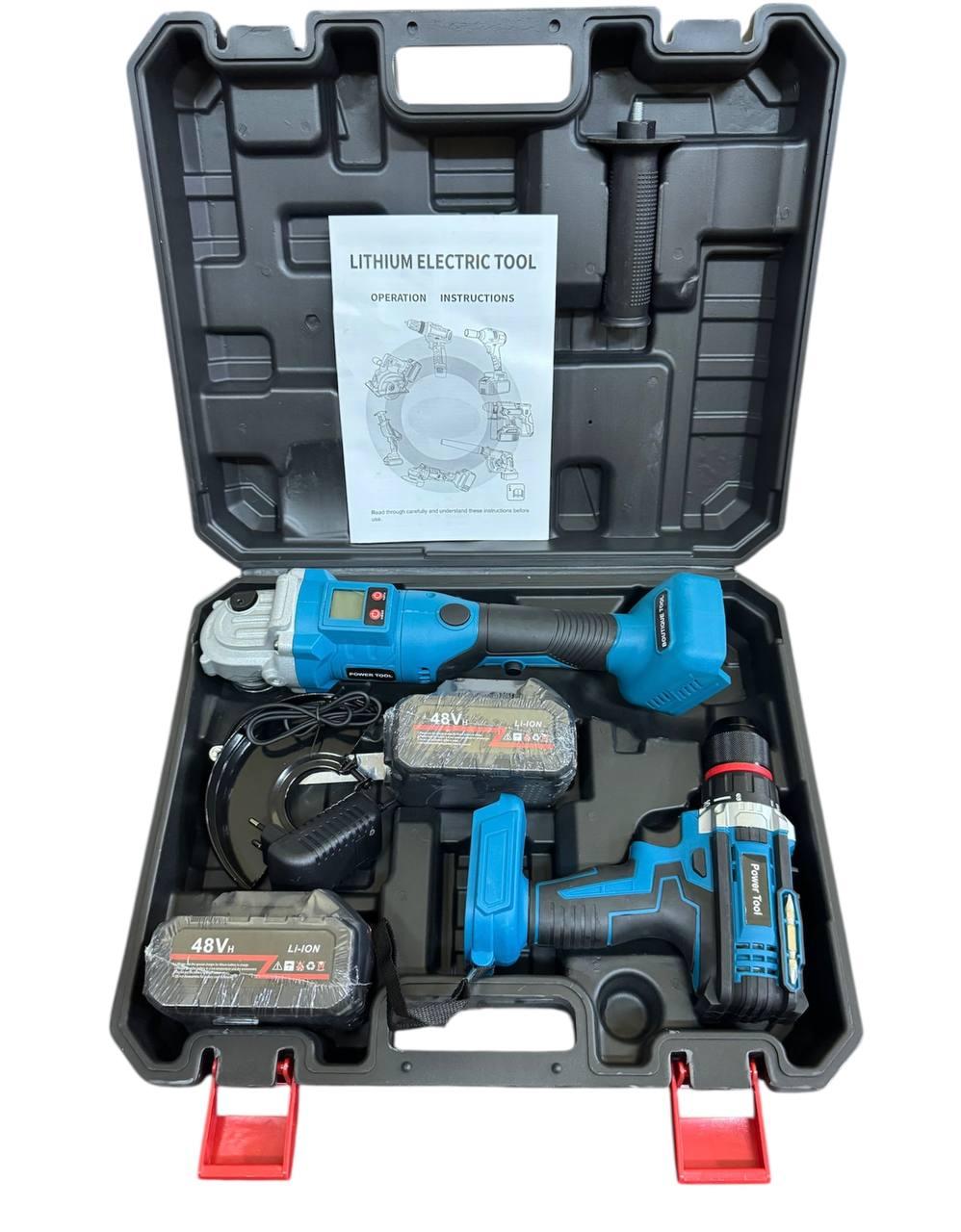 Набір 2в1 АКБ 48V Шурупокрут + Болгарка Jumpex (6)