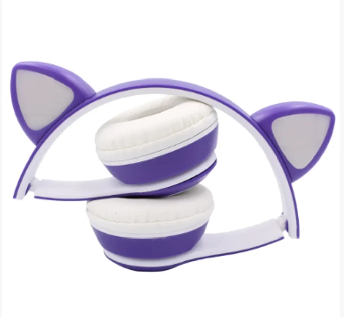 Наушники с ушками VIV-23M фиолетовые (100)