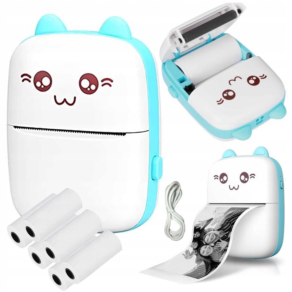 Дитячий мініпринтер Bluetooth рожевий, блакитний (120)