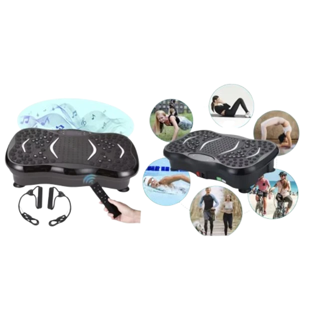 Виброплатформа для похудения и тренировок с пультом и эспандерами (1)