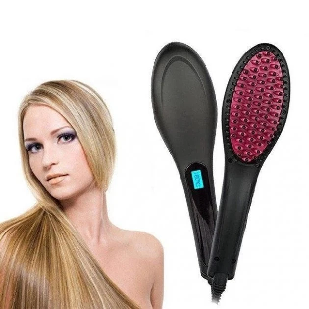 Расческа-выпрямитель для волос Straight artifact HQT-906B электрическая с LED дисплеем