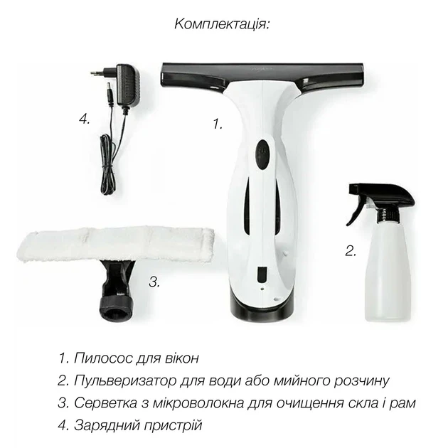 Професійний віконний пилосос, для миття вікон, дзеркал, автомобільного скла (10)