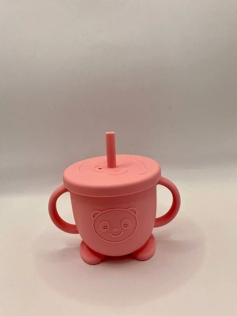 Набор детской посуды из 6 предметов розовый (50)