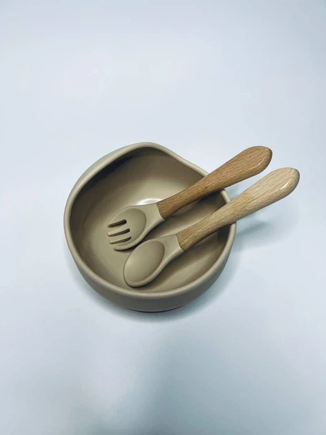 Набор детской посуды из 6 предметов бежевый (50)