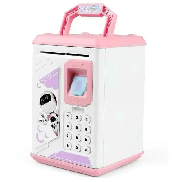 Сейф копилка Robot Bodyguard с кодовым замком детский интерактивный сейф розовый (48)