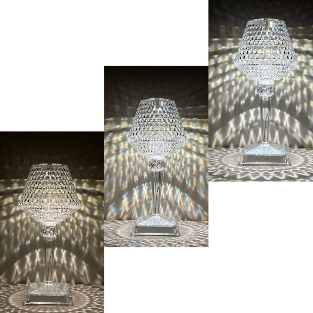 Ночник-лампа 3D Кристалл аккумуляторный с сенсорным управлением с 3-мя режимами 26 см (30)