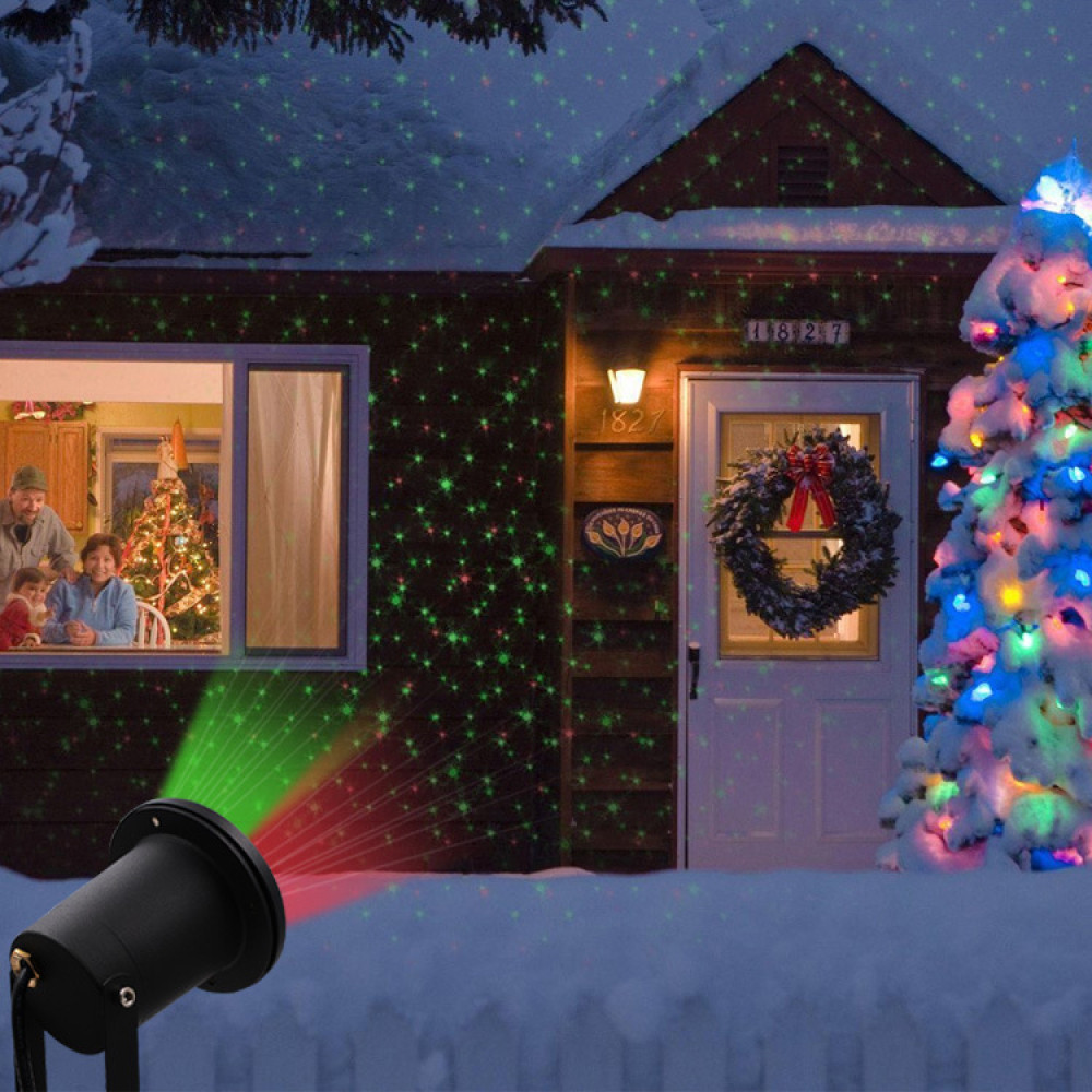 Лазерный проектор для дома star shower laser light металлический корпус (30)