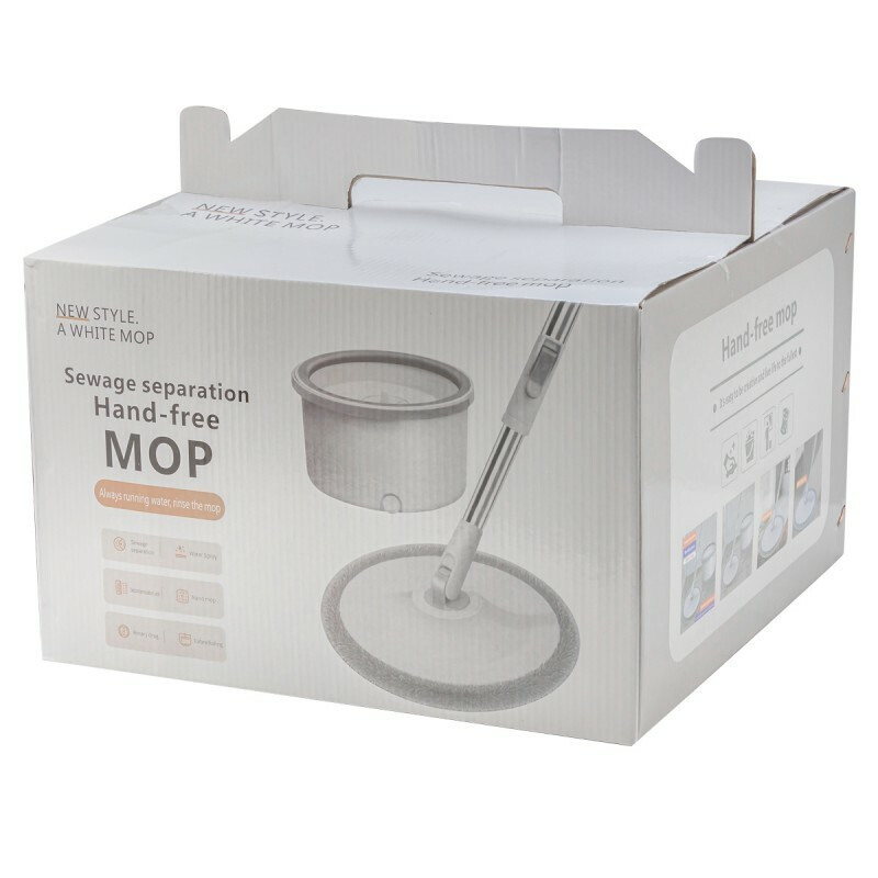 Швабра c вращающейся насадкой для мытья пола в комплекте с ведром (13)