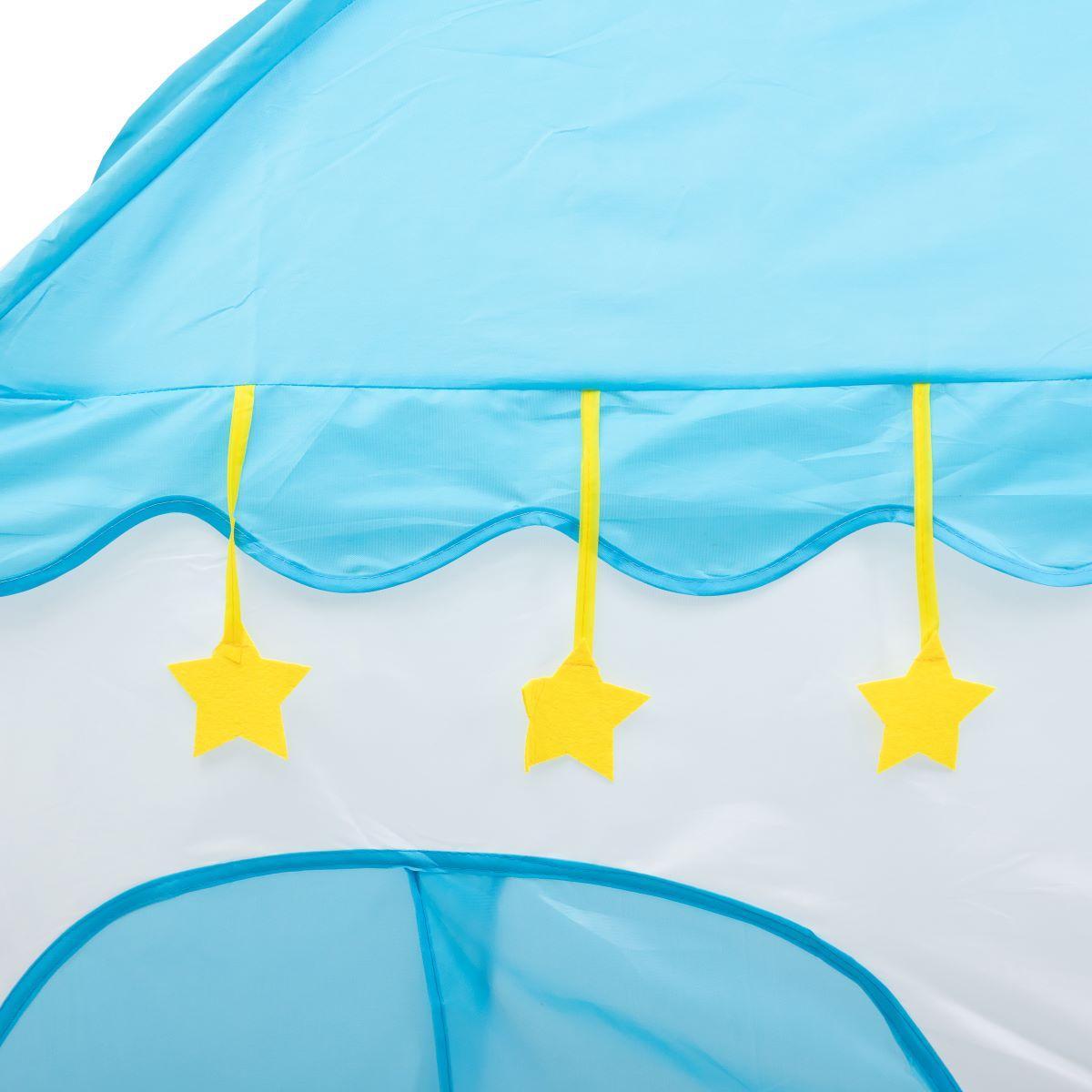 Дитячий ігровий намет будиночок 125×100×120 см намет будиночок для дітей блакитний (30)