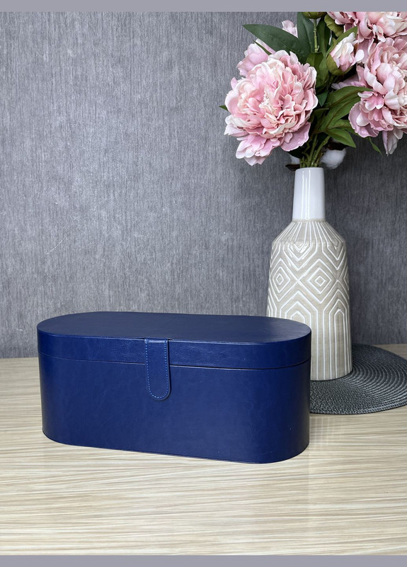 Стайлер 5в1 HAIR BRUSH Styler + Коробка Чехол с функциями придания объема, выпрямления, укладки темно-синий (20)