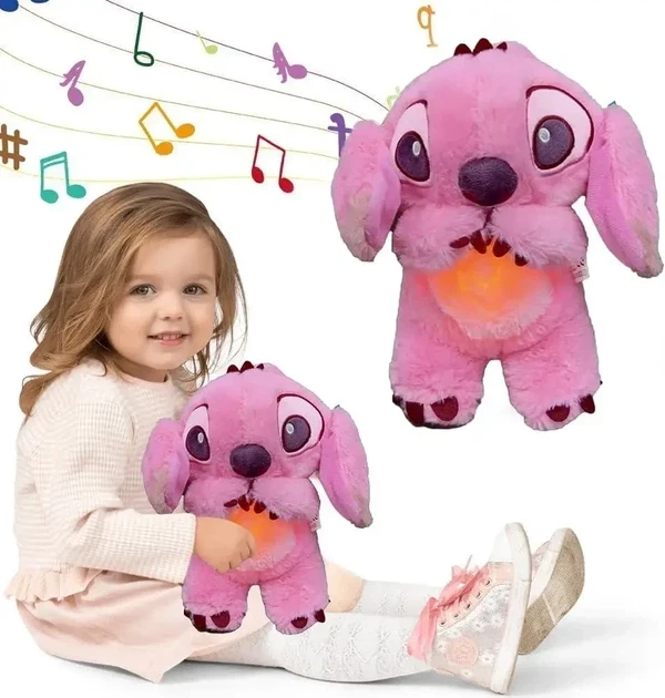Дышащая игрушка плюшевая Стич для сна розовый (100)