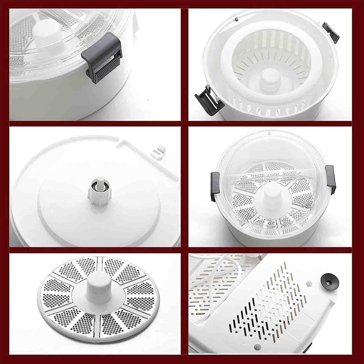 Картофелечистка с управлением одной кнопкой, автоматическая овощечистка, вращающаяся машина для чистки картофеля и салатов (4)