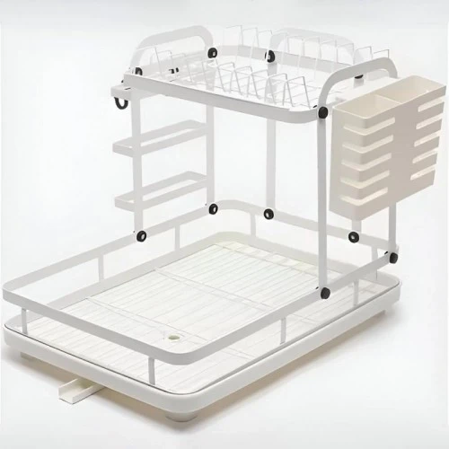 Двоярусне сушіння для посуду 42х33х30 см із відливом