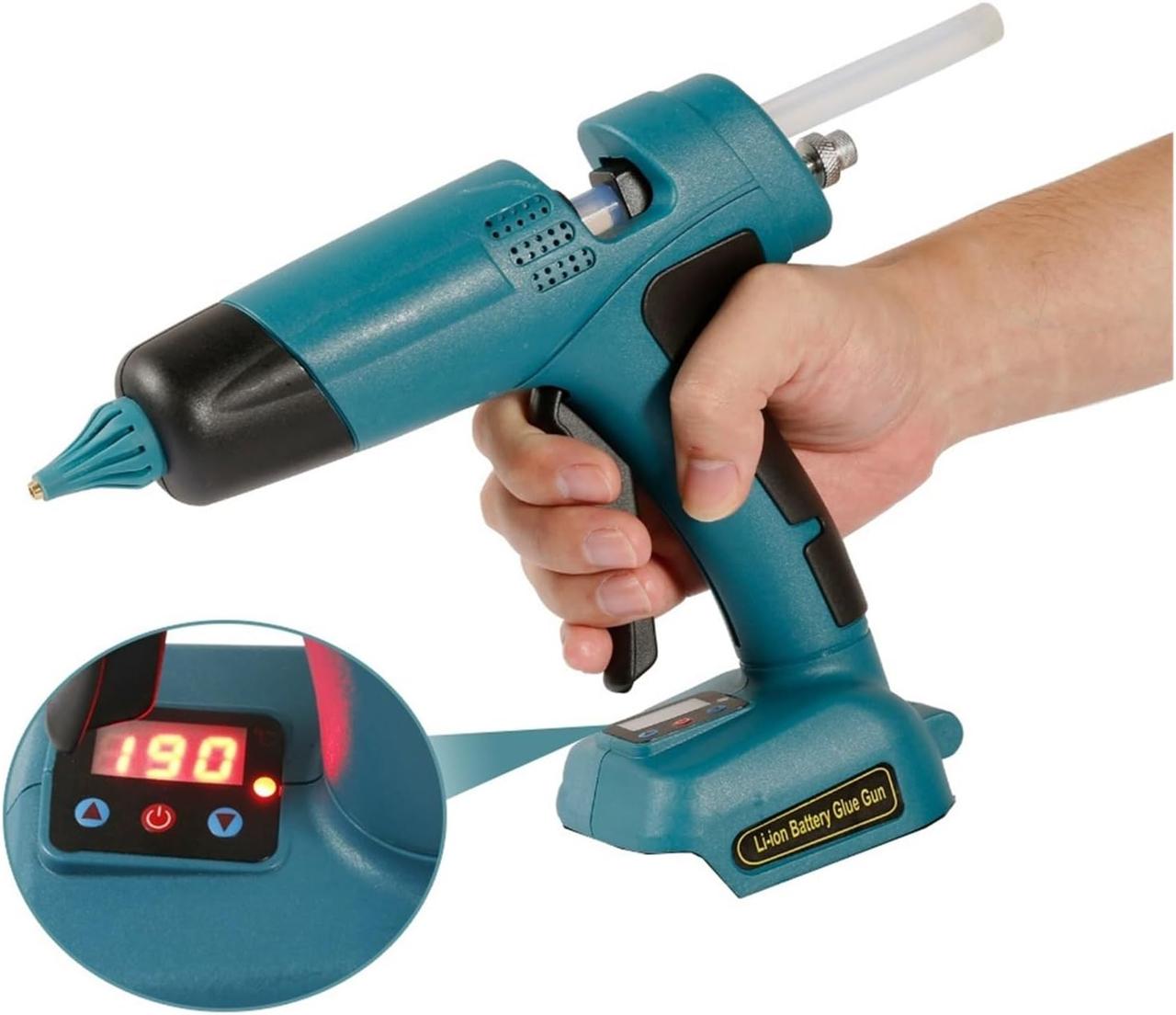 Акумуляторний гарячий клейовий пістолет Li-ion Battery Glue Gun + 1 АКБ 21V синій (20)