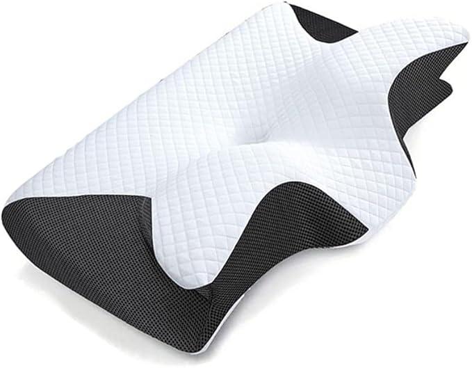 Ергономічна подушка з піни з ефектом пам'яті, подушка для підтримки шиї для тих, хто спить на боці, на спині та на животі (20)