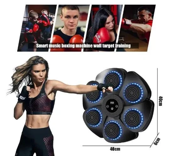 Панель для бокса музыкальная с шестью мишенями Тренажер для бокса с LED подсветкой Интеллектуальная боксерская панель (10)