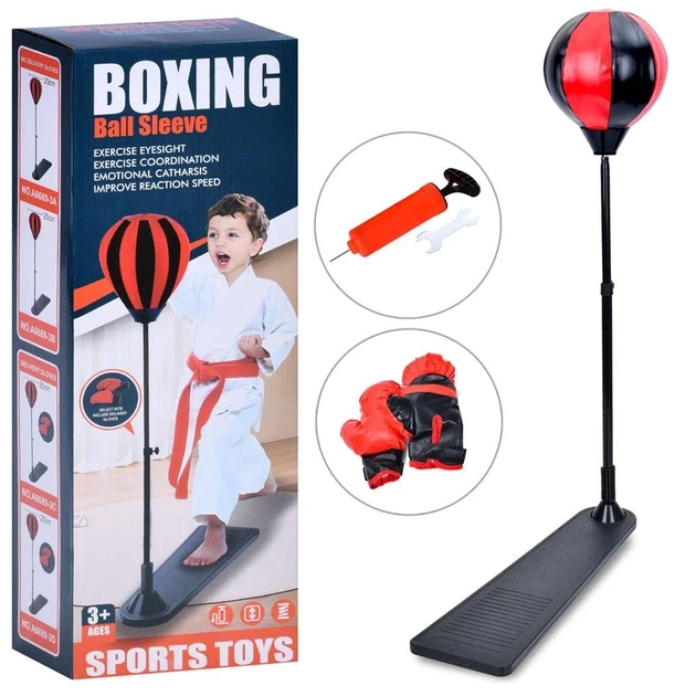 Дитячий боксерський набір на стійці (боксерська груша для підлоги 120см з рукавичками) (24)