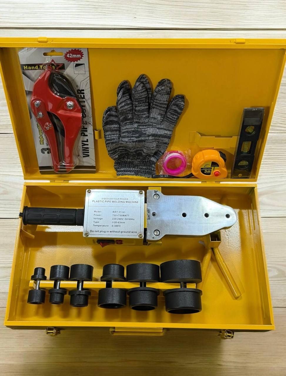 Набір для зварювання/пайки пластикових труб у залізному кейсі X-476 (5)