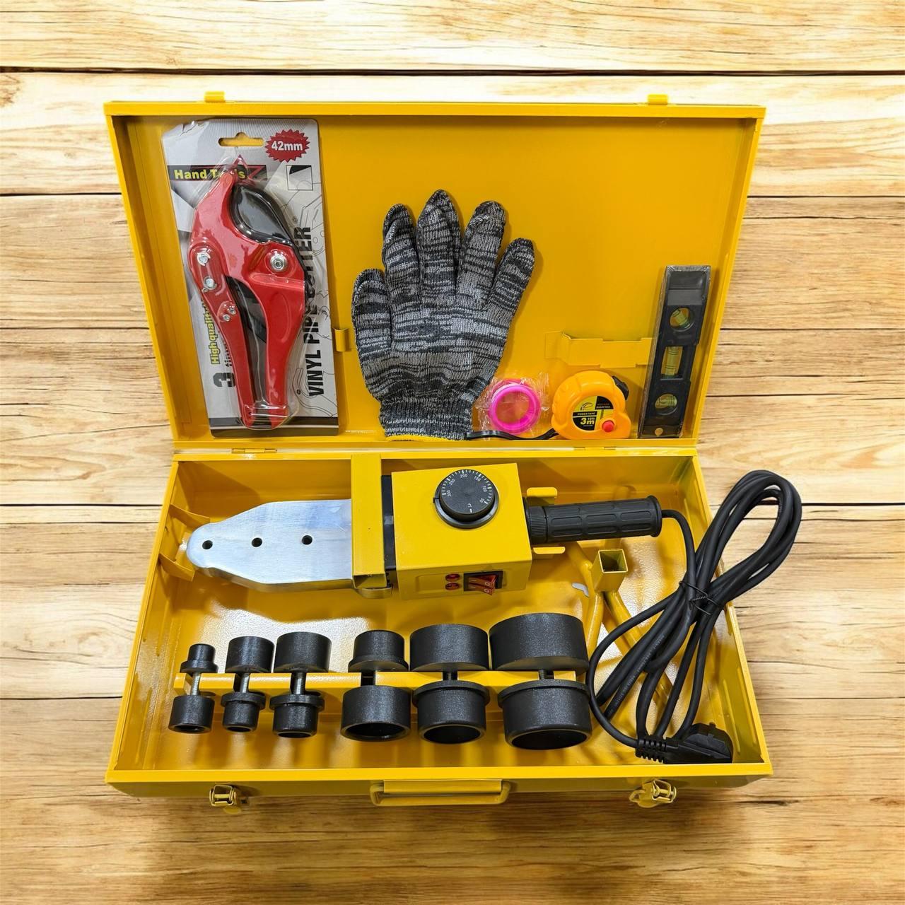 Набір для зварювання/пайки пластикових труб у залізному кейсі X-476 (5)