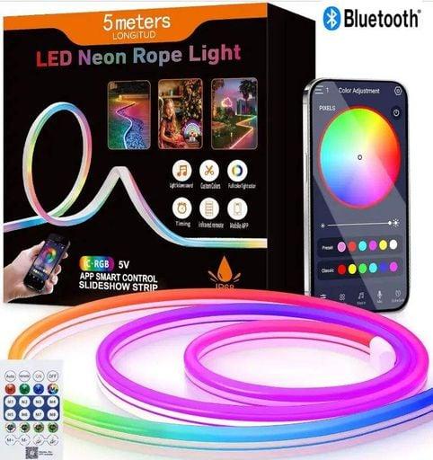 Стрічка неонова розумна гнучка Neon світлодіодна 5 метрів з Bluetooth-адаптером і синхронізацією музики (40)