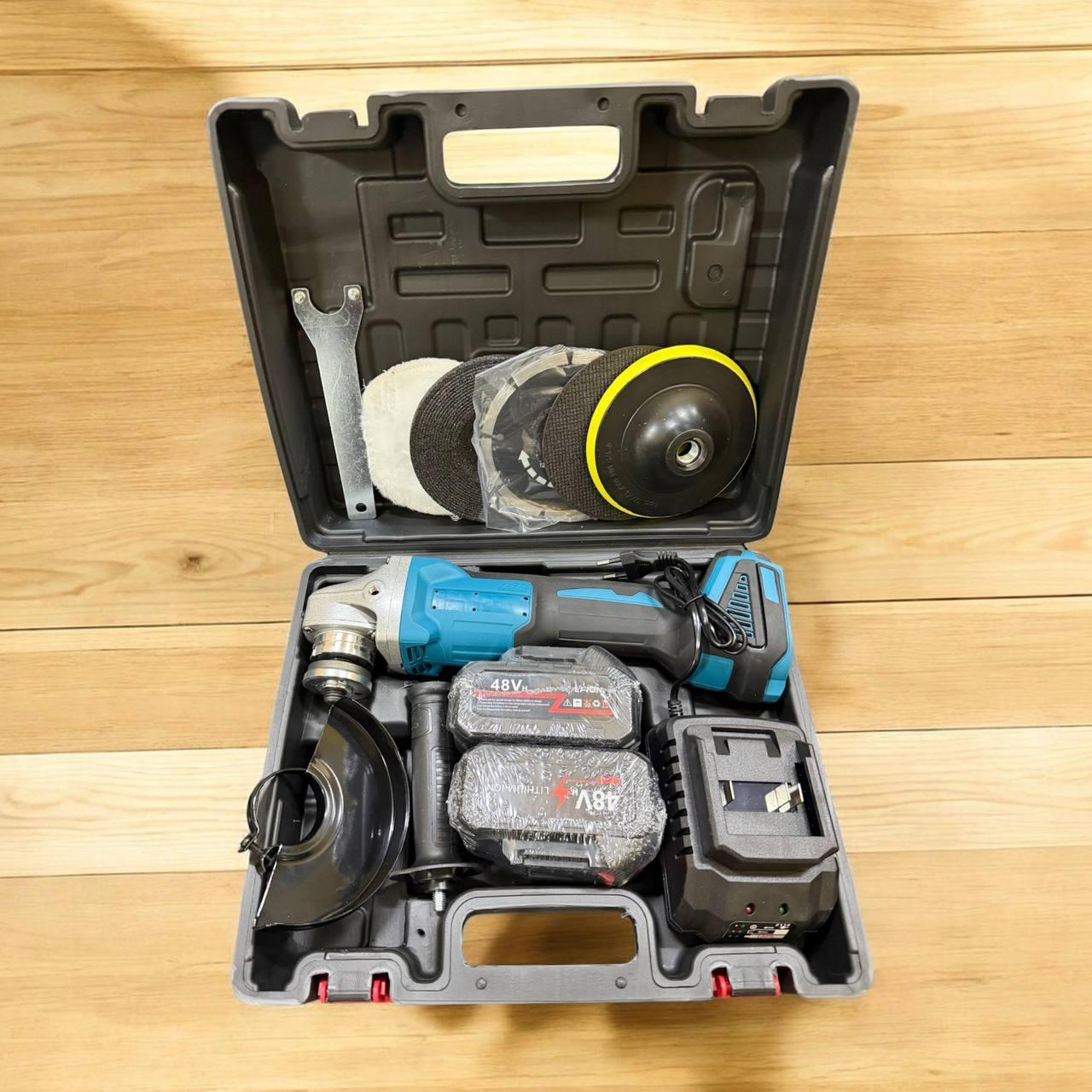 Акумуляторна кутова шліфмашина (болгарка) 2 АКБ 48 V X435 (5)