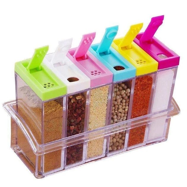 Набір контейнерів для спецій Seasoning six-piec set Пластик (60)