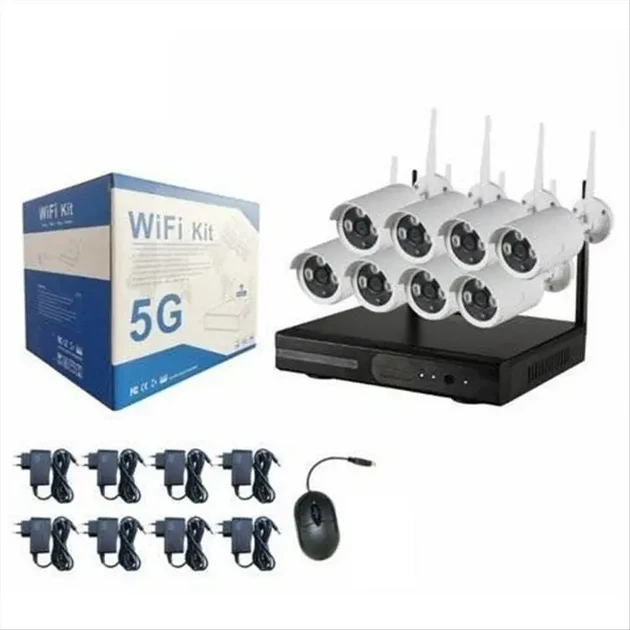 Комплект камер видеонаблюдения 8 камеры 5G WIFI KIT NVR Wi-Fi Набор из 8 шт (4)