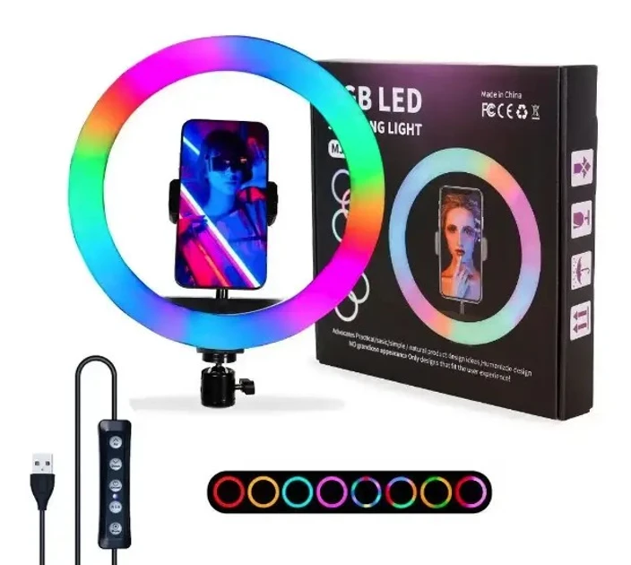 Кільцева світлодіодна лампа кольорова (мультиколор) RGB MJ30 30 см (30)