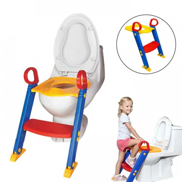 Детское сиденье на унитаз со ступенькой и ручками Childr Toilet Traine (12)