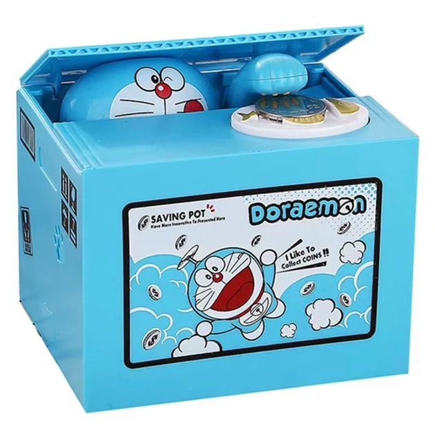 Детская интерактивная копилка DORAEMON для монет, на батарейках (60)