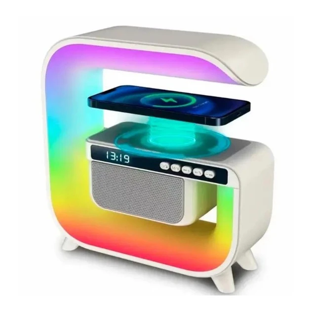 Нічник акумуляторний HM-G3 з бездротовою зарядкою і Bluetooth колонкою (24)