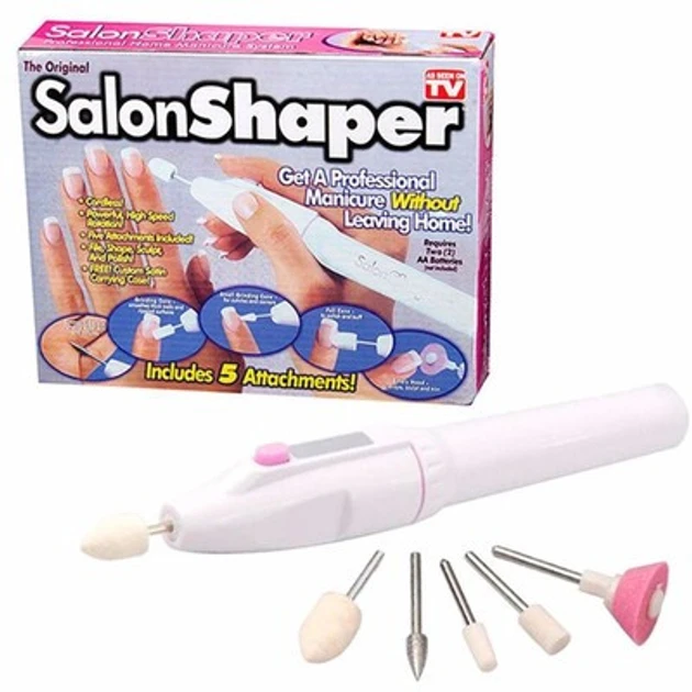 Набор для маникюра, фрезер для ногтей Salon Shaper + 5 насадок (60)