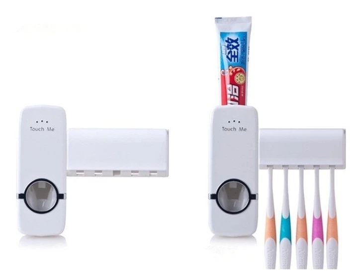 Пластмасовий дозатор для зубної пасти та тримач для зубної щітки Toothpaste Dispense (120)