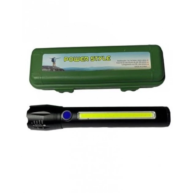 Ручний акумуляторний ліхтарик з бічним діодом Power style MX-829-COB 12 см. (240)