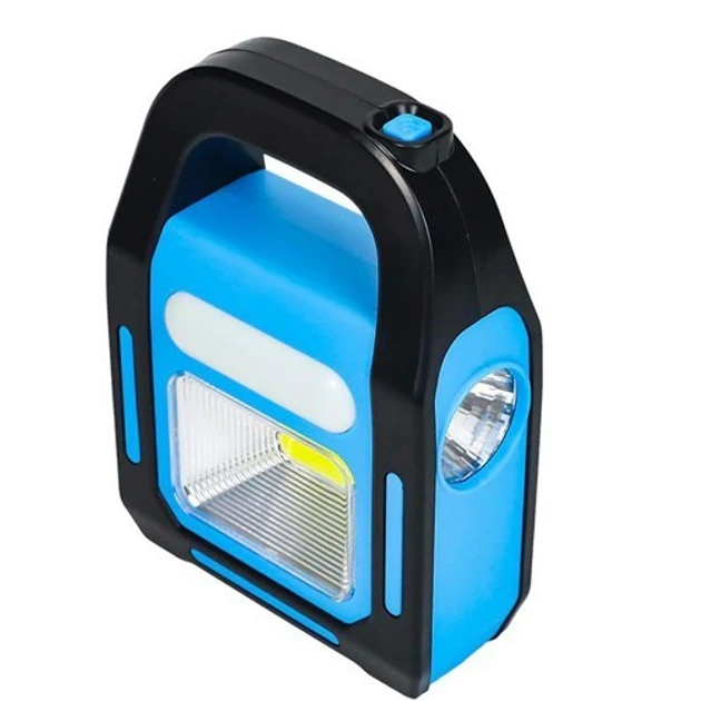 Ліхтар кемпінг переносний HB-9707A-1LED+COB+LED, power bank, Li-Ion акум., сонячна батарея, ЗП microUSB (60)