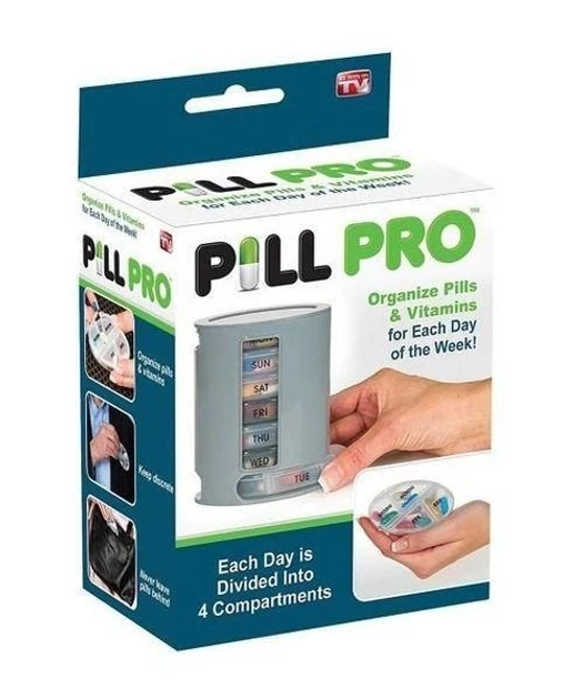 Органайзер для таблеток на 7 днів PILL PRO, Контейнер для таблеток (100)