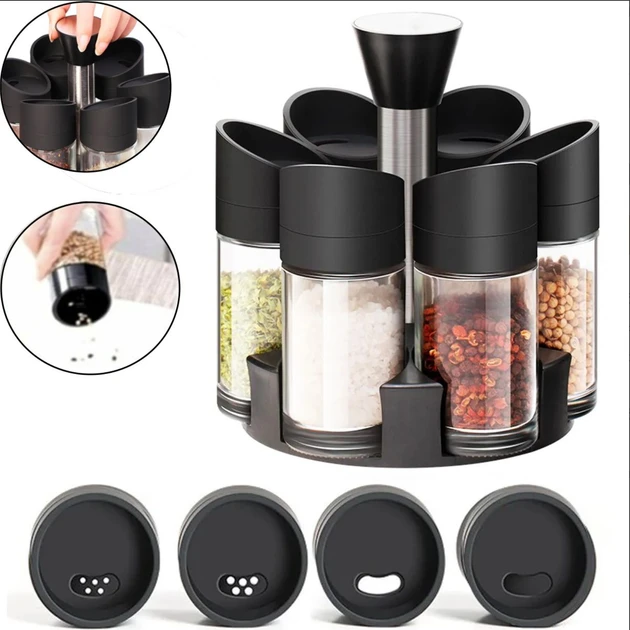 Набір ємностей для спецій на підставці Spice Carousel Rack Set (36)