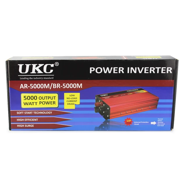 Перетворювач напруги авто інвертор AC/DC UKC 12V / 220 V / 5000 вт (10)