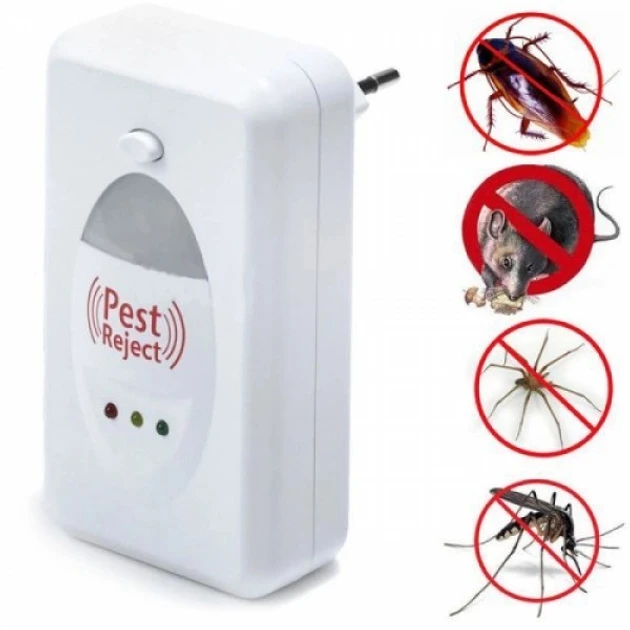 Ультразвуковий, електромагнітний відлякувач гризунів і комах Pest Reject (120)