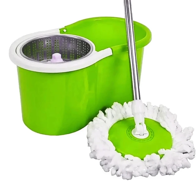 Швабра з відром Spin MOP 360 з турбовимжимом, телескопічна ручка (24) мікс кольорів