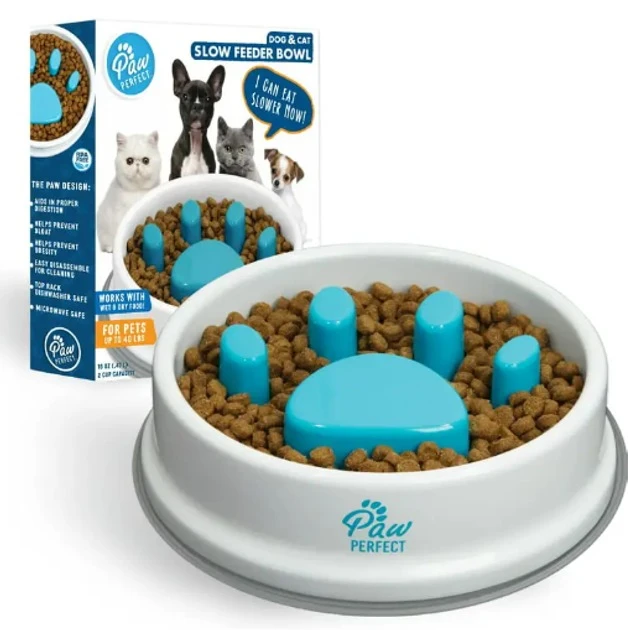Миска для тварин Paw Perfect у формі лапки, із захистом від задухи (60)