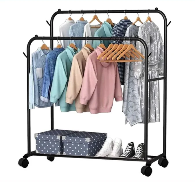 Вішалка підлогова Стійка для одягу Пересувна Drying Rack Multifunction (10)