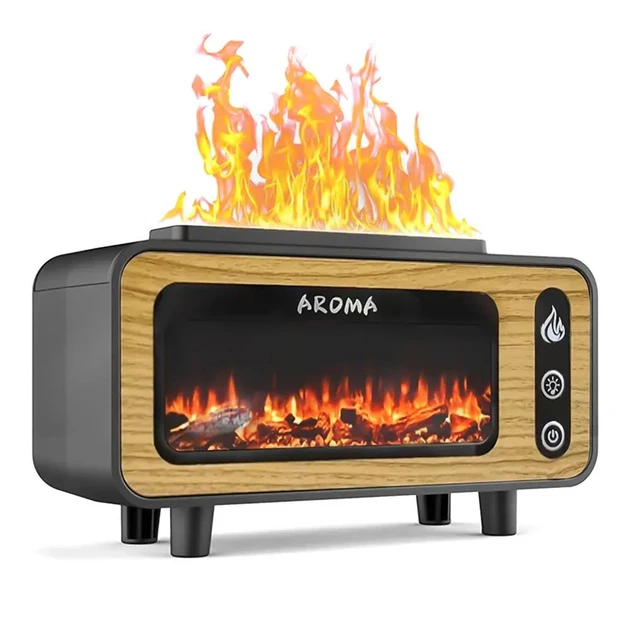 Світлодіодний USB зволожувач-аромадифузор ретро Vintage Fireplace (40)